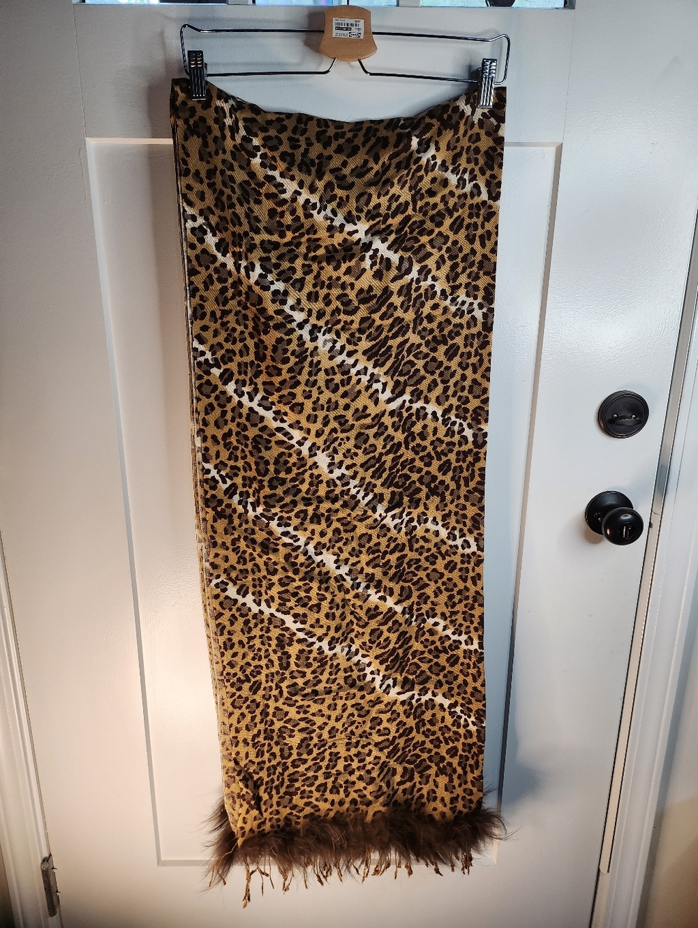 Bloomingdale's Leopard Print Maxi Skirt in Brown and Black